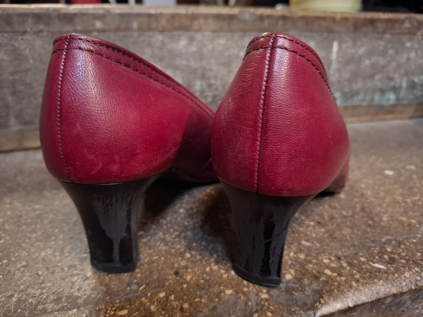 Rote Lederpumps von Ara, Größe 39