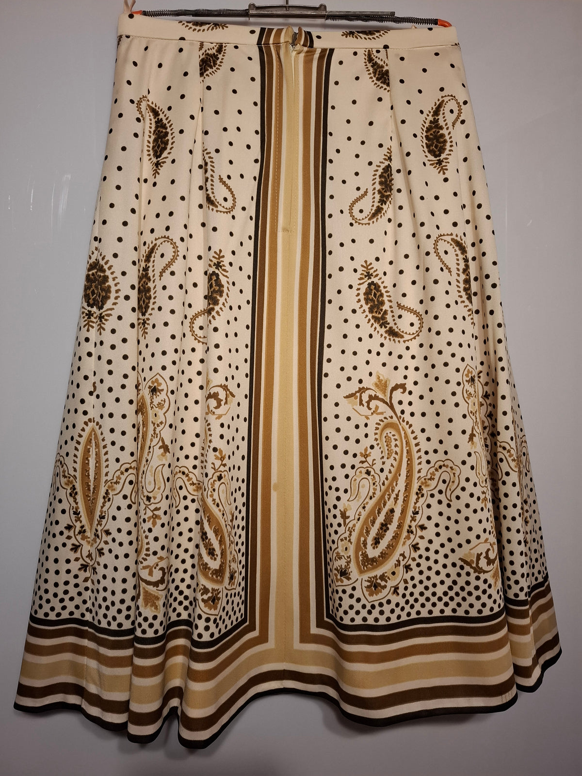 Vintage paisley a line skirt