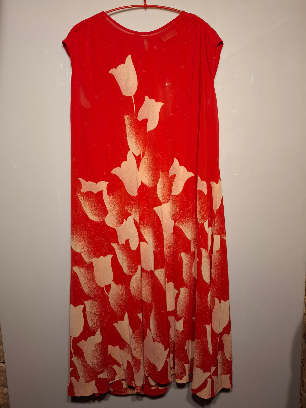 1970s Tulip Print Vintage Three-Piece Set — Dress, Top & Belt