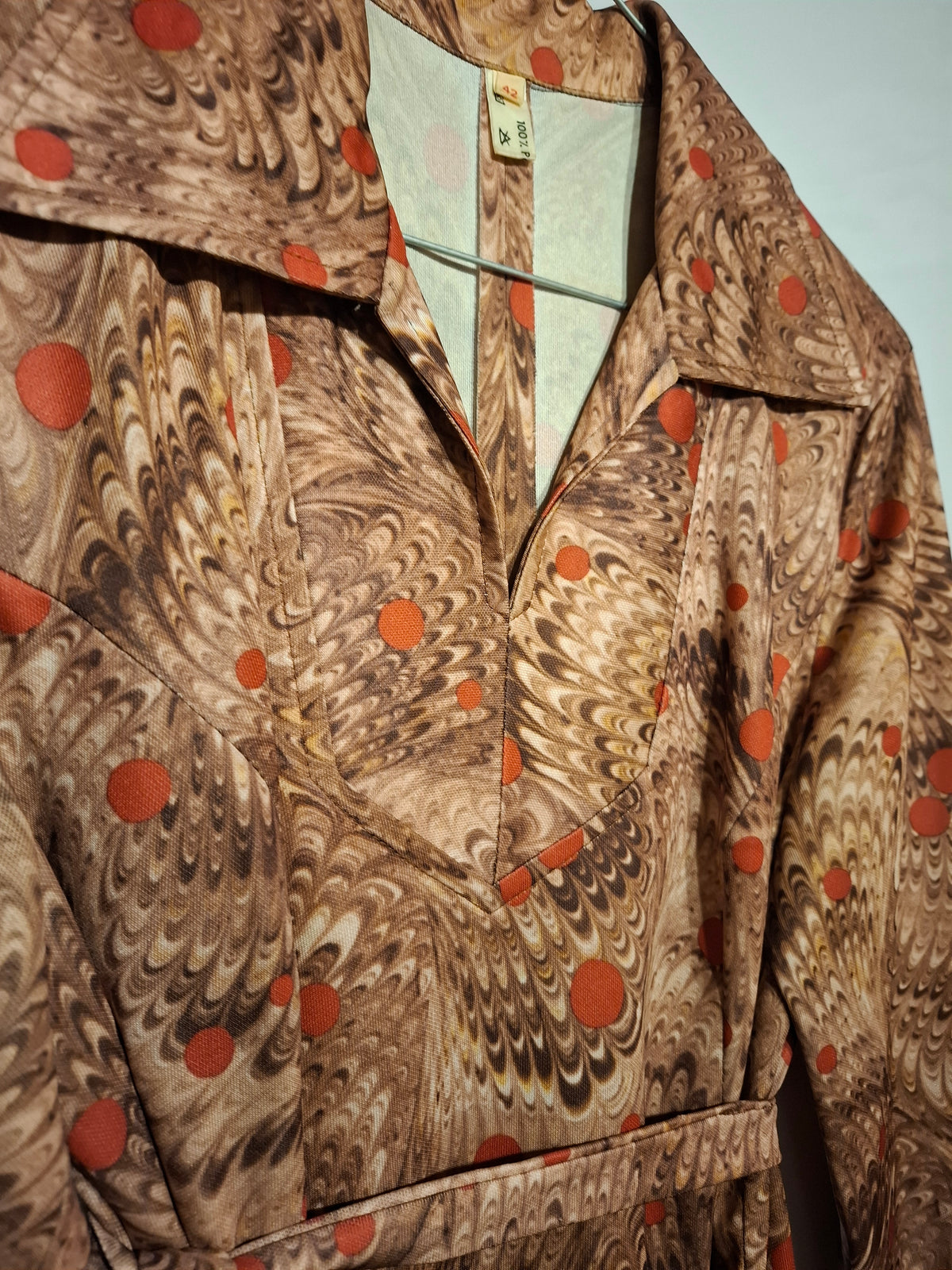 Unique pattern vintage dress