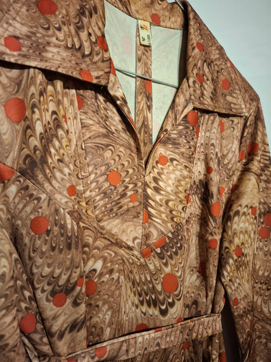 Unique pattern vintage dress
