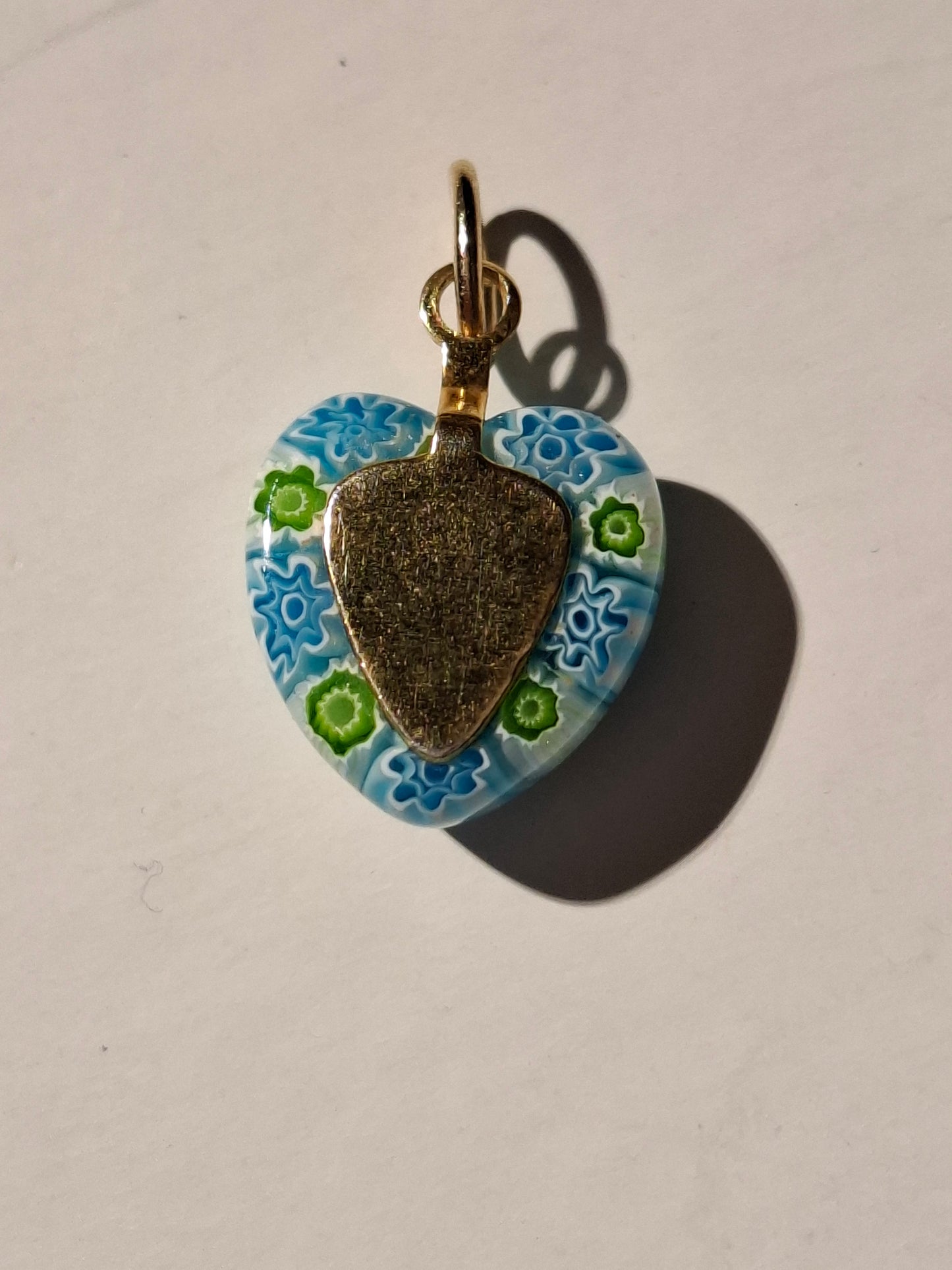 Millefiori heart pendant