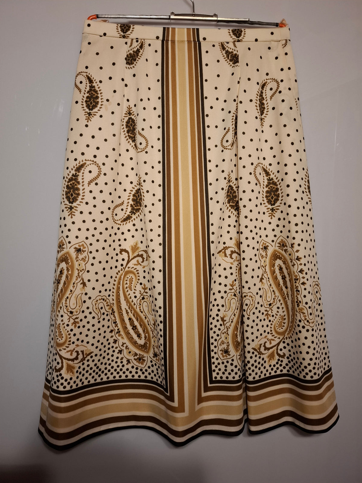 Vintage paisley a line skirt